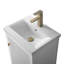 Ensemble de meuble-lavabo sur pied lavabo simple 24 po avec plateau en céramique blanche-119711649-105208973-105208961