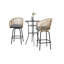 Ensemble de bar d'extérieur 3 pièces avec chaises pivotantes-668571799