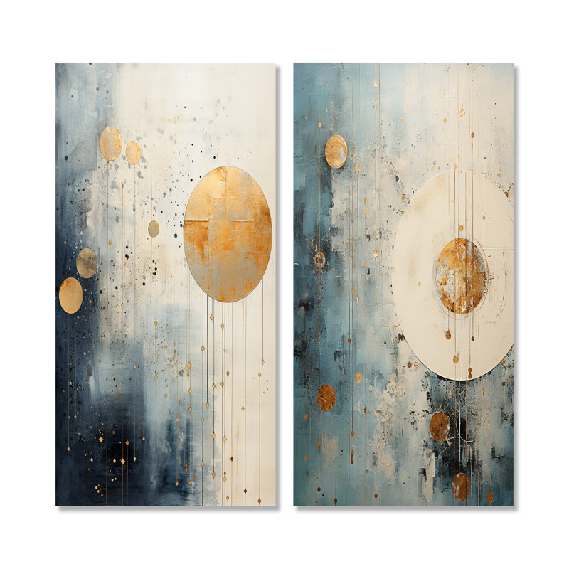 Melton - ensemble de 2 impressions sur toile astrologie, H 28 po x l 25 po, Toile tendue