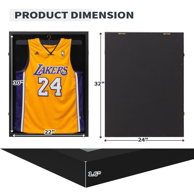 Jersey Display Frame Case Wall Mounted Memorabilia Display Shadow Box Frame, 1 pack