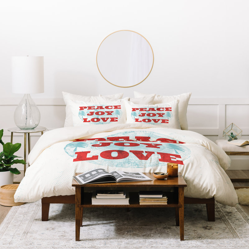 Ensemble de housse de couette, Housse de couette pour grand lit et 2 taies décor