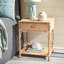 Table de chevet Elegant Boatner Coastal - l 18,5 po en osier et bambou avec tiroir et tablette ouverte-1455529942