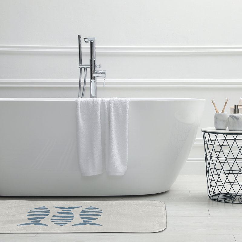 Tapis de bain Sail Sun and Fun, Bleu, L 21 po x L 34 po