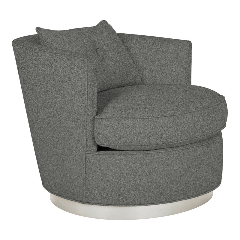 Michael Weiss 34" Bernadette Swivel Chair, Ian Pewter, Wrenn