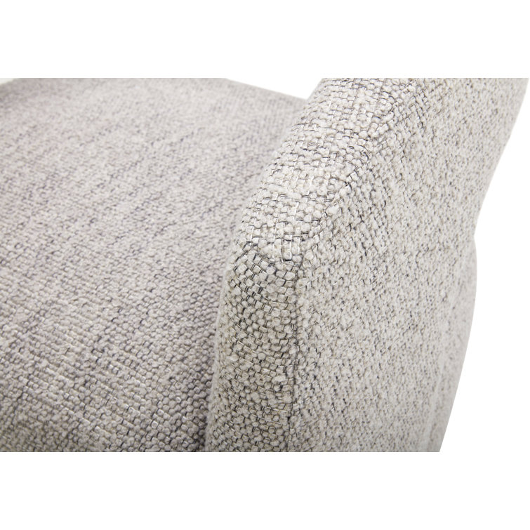 BARROW SWIVEL DINING CHAIR NEVERFEAR FABRIC WHITE MIST