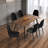 Evaro 6 - Person Four Leg Dining Set-647504219-592229942