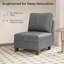 Canapé modulaire en forme de V à 132 places de 132 po de large avec console et rangement, gris-205080420