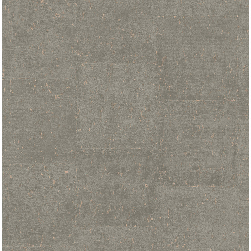 Laval Faux Concrete 10.06m x 52.07cm Semi-Gloss Paste the Wall Wallpaper Roll, Taupe