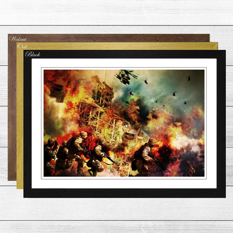 Single Picture Frame Print, Black