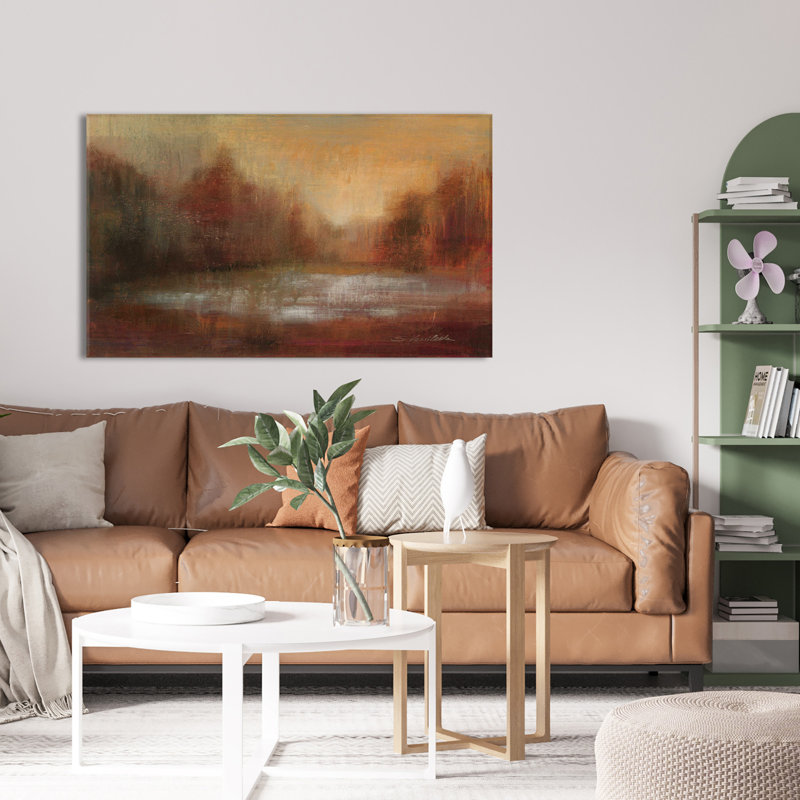 Pluie I - peinture, L 30 po x H 18 po, Toile tendue