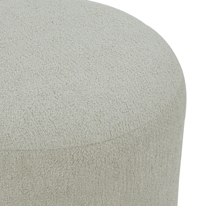 Nikolas Round Boucle Ottoman, Taupe