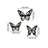 Black Metal Butterfly Wall Art, 3-piece