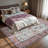 GLN Rugs Traditional Collection - Machine Washable Area Rug, Traditional Washable Rug, Non Slip Washable Rug, Low Pile Chenille Living Room Rug, Bedroom Rug, Kitchen Rug (Pink and Gray Rug)-66446195