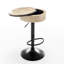 2 tabourets de bar kaki avec hauteur réglable et pivotant à 360 °, rangement inclus pour l'ameublement de 2 fauteuils pivotants en cuir-621942897