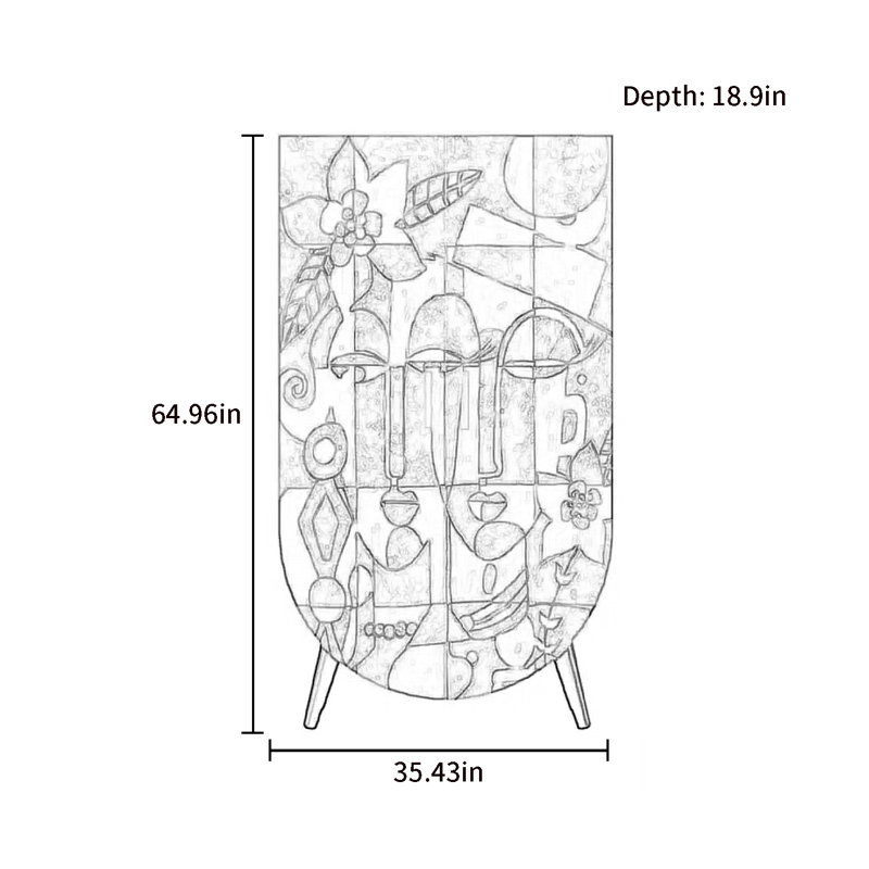 Armoire moderne à double porte minimaliste