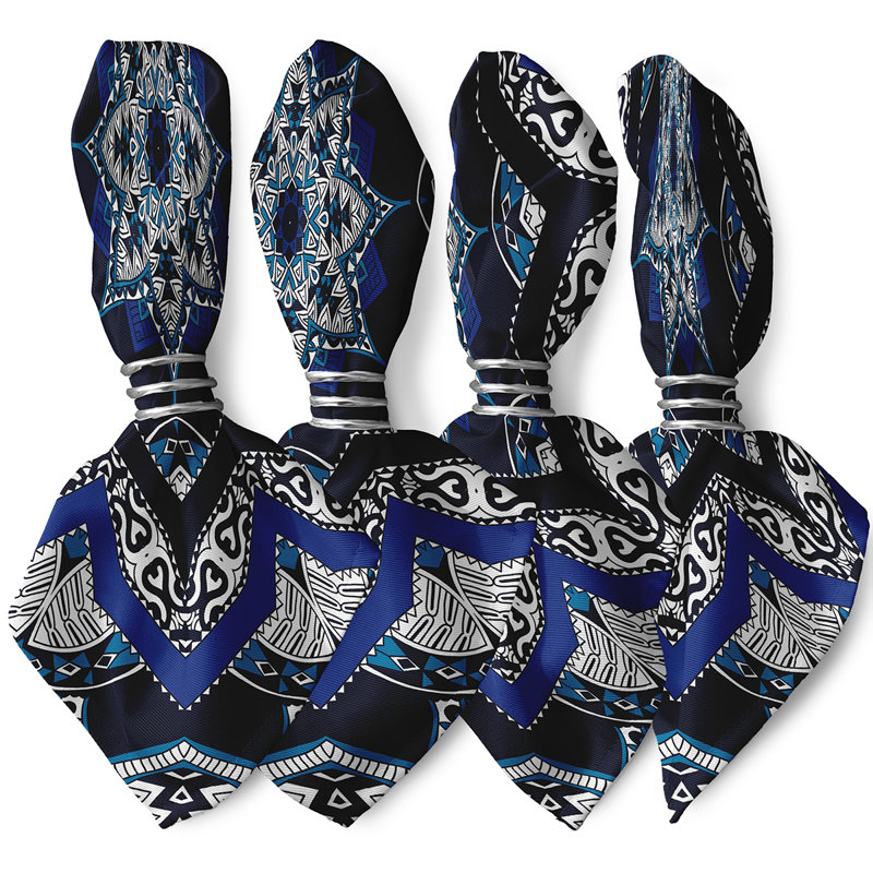 Arlinde Shawl Napkins, Navy