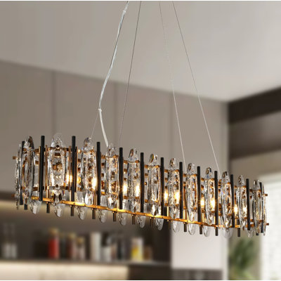 Adyanna 5 - Light Dimmable Rectangle Crystal Chandelier