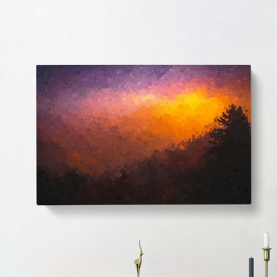 Dawn In The Smoky Mountains In Abstract - Wrapped Canvas Print