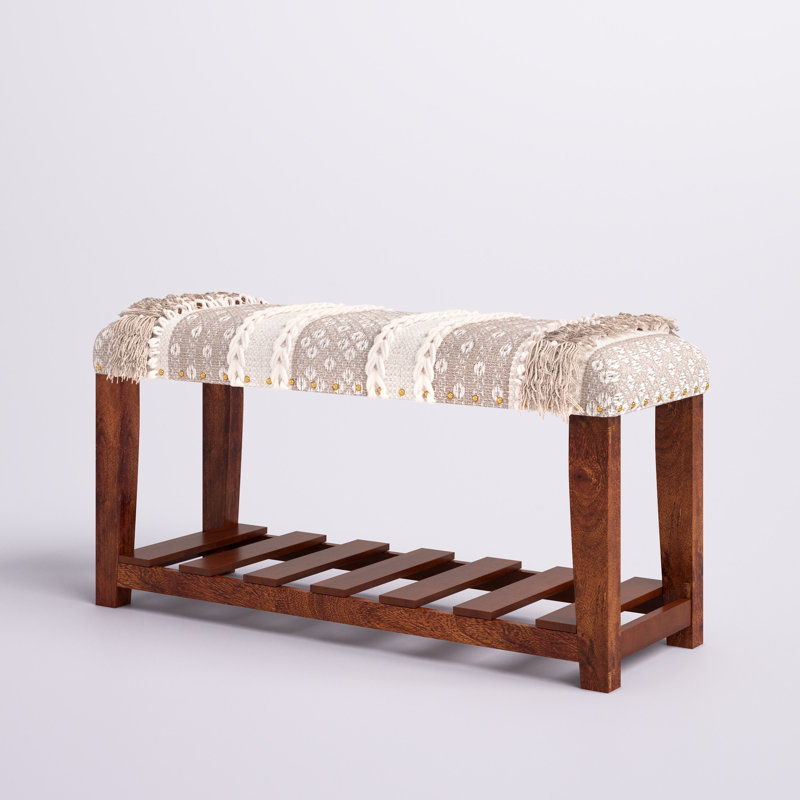 Weston Cotton Blend Upholstered Storage Bench