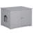 Khadijah Modern Cat Litter Box Enclosure With Adjustable Partition For Customizable Space, Cat Washroom End Table For Indoor Cats With Hidden Storage Cabinet Space, Dark Gray-1087616521