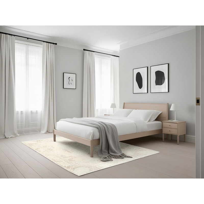 Tapis rouge/beige/noir traditionnel Willsboro, Rectangle 5 pi x 7 pi