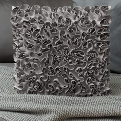 Appliqued Microsuede Pillow Cover
