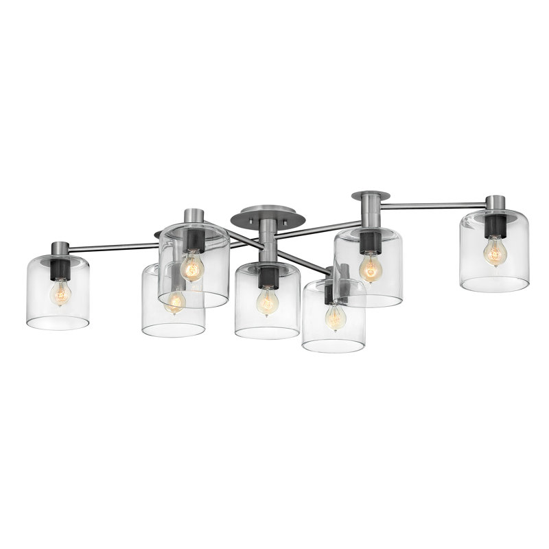 Plafonnier semi-encastré réglable à sept lumières Axel