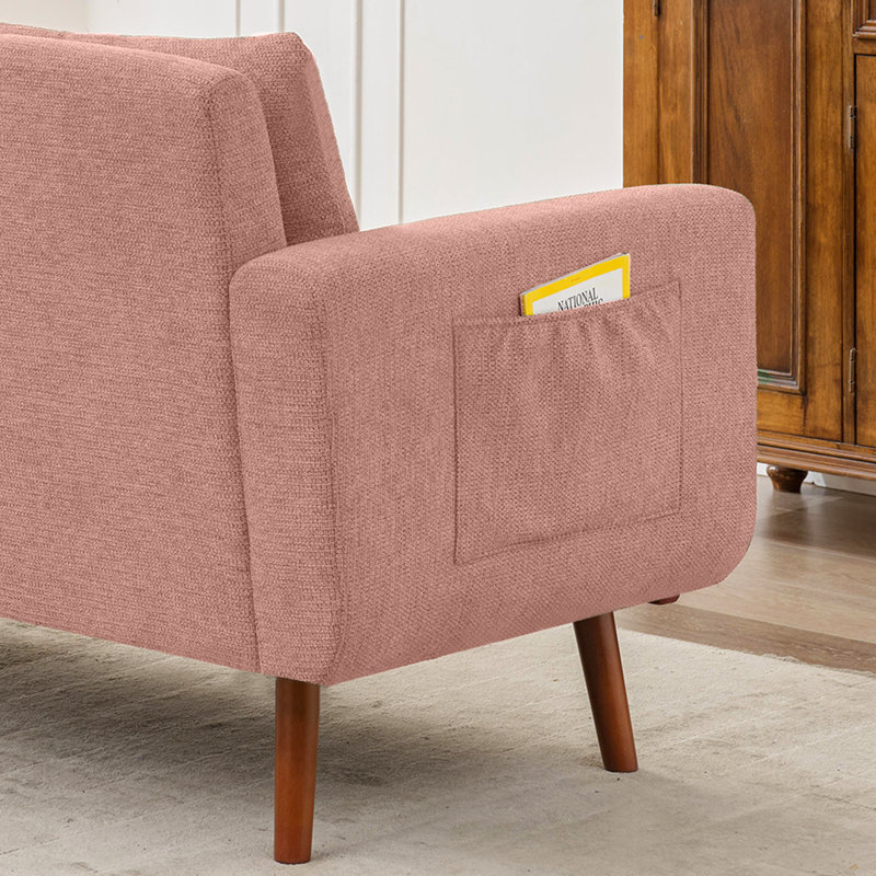 Canapé Iveigh, Tissu chenille rose