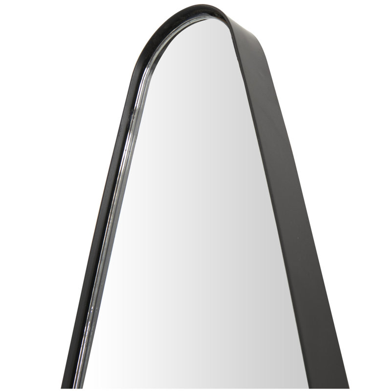Metal Elongated Oval Black Wall Mirror Set
