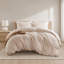 Ensemble de couette 3 pièces pour lit California King, couleur terre cuite