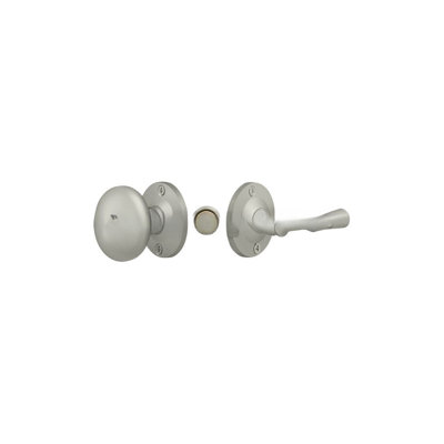 Loquet de porte Deltana SDL980U15, rond, serrure tubulaire en nickel brossé