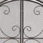 Stylish Fireplace Guard, Iron With Design, 31.62" H X 43.25" W, Matte Black 2 Access Doors, Finish