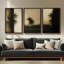 Art mural encadré, impressions murales abstraites rétro sur toile 16 po x 24 po-227335385-227335382