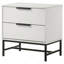 Yountville White 2-Drawer Nightstand Bedside Table
