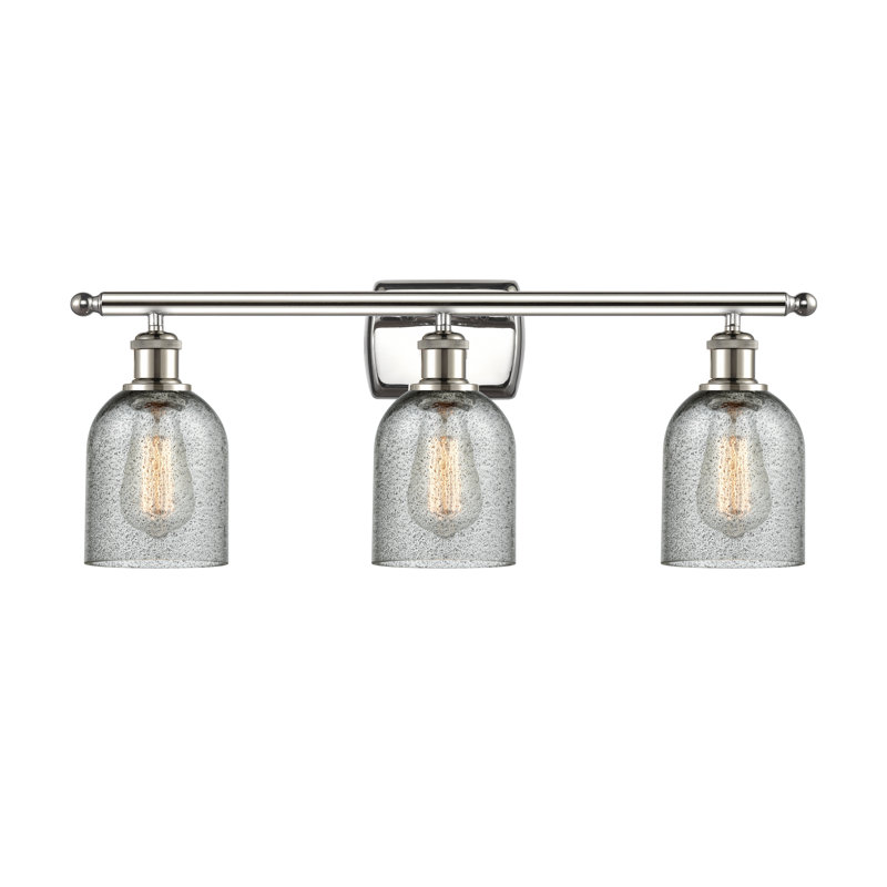 Odele 3 - Light Dimmable Vanity Light, Charcoal, 6 Watt Vinage LED Bulb, Black Antique Brass