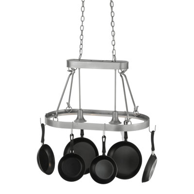 Harmony Metal Handcrafted Oval Hanging Pot Rack