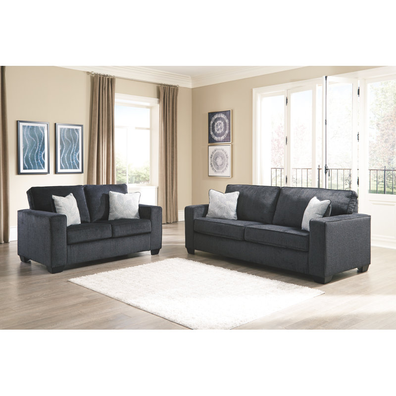 New Britain Upholstered 62'' Loveseat, Black