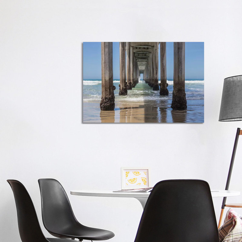 Under Scripps Pier, La Jolla by Barbara Markoff - Print on Canvas, Wrapped Canvas, 101.6 cm H x 66.04 cm W x 3.175 cm D