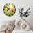 Beautiful Hummingbird Wall Clock with Flower Design