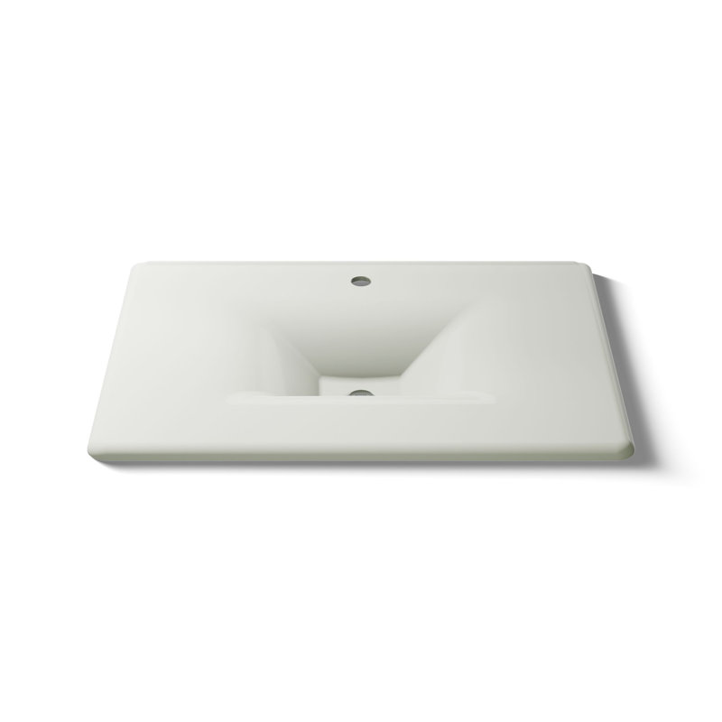 Lavabo de salle de bain Â« Iron/Impressions Â» de 31 po avec trou pour robinetterie, Dune, Single