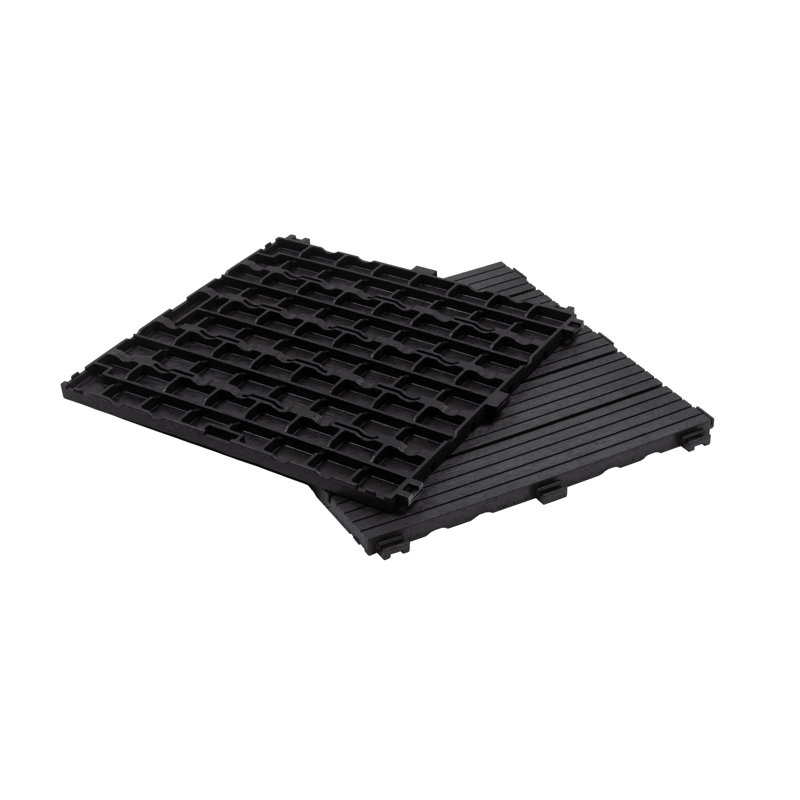 30 cm x 30 cm Composite Interlocking Deck Tile, Dark Grey
