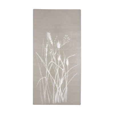 Toile texturée embellie à la main «Growing Long The River III»