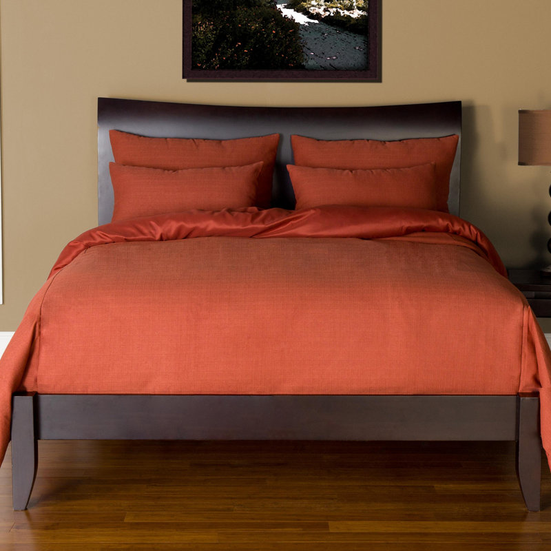 Belfast Polyester Duvet Cover & Insert, Cal.King Duvet Cover & Insert +5 Additional Pieces, Henna