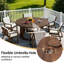 Outdoor 7-Piece Acacia Wood Dining Set with Padded Chairs for Patio, Garden, or Poolside-936271274