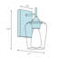Jadestone 1 - Light Armed Sconce