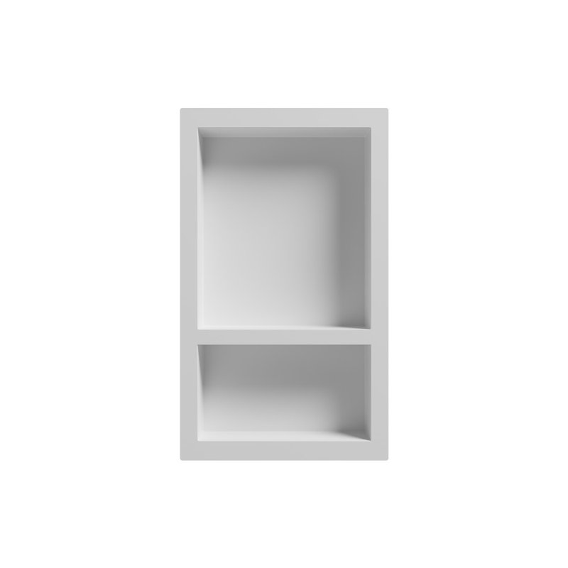 Niche de douche SMC 16 x 27 finition blanche 2 sections