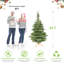 Arbre de Noël illuminé 7 pi avec 400 lumières DEL blanc chaud-354548266