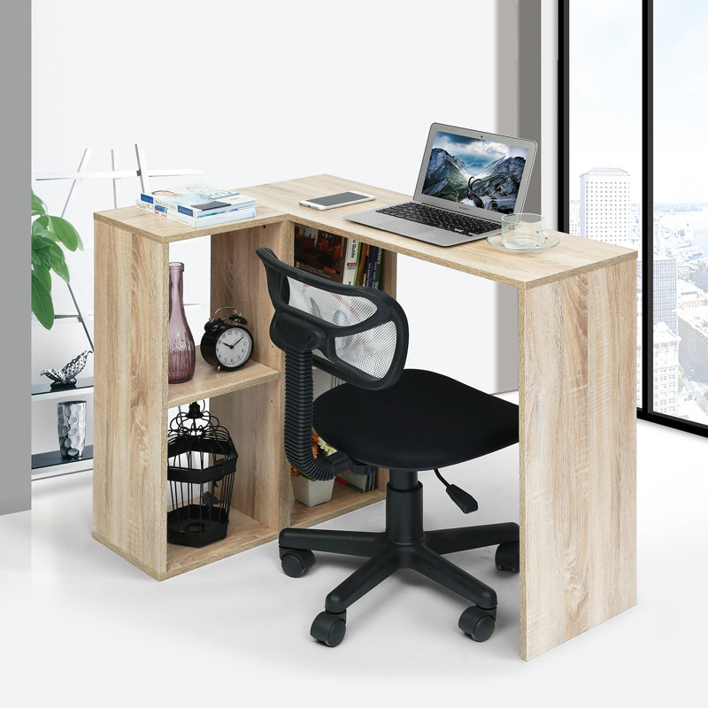 Inti L-Shaped Writing Desk, Beech