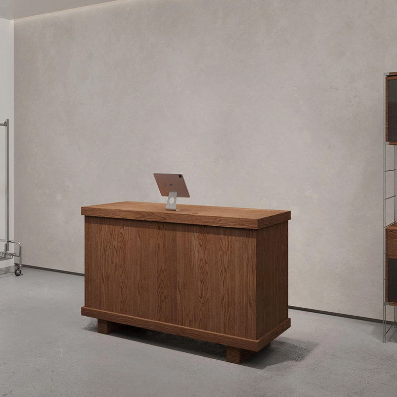 Bureau de réception rectangulaire en bois manufacturé Retro, 47.24
