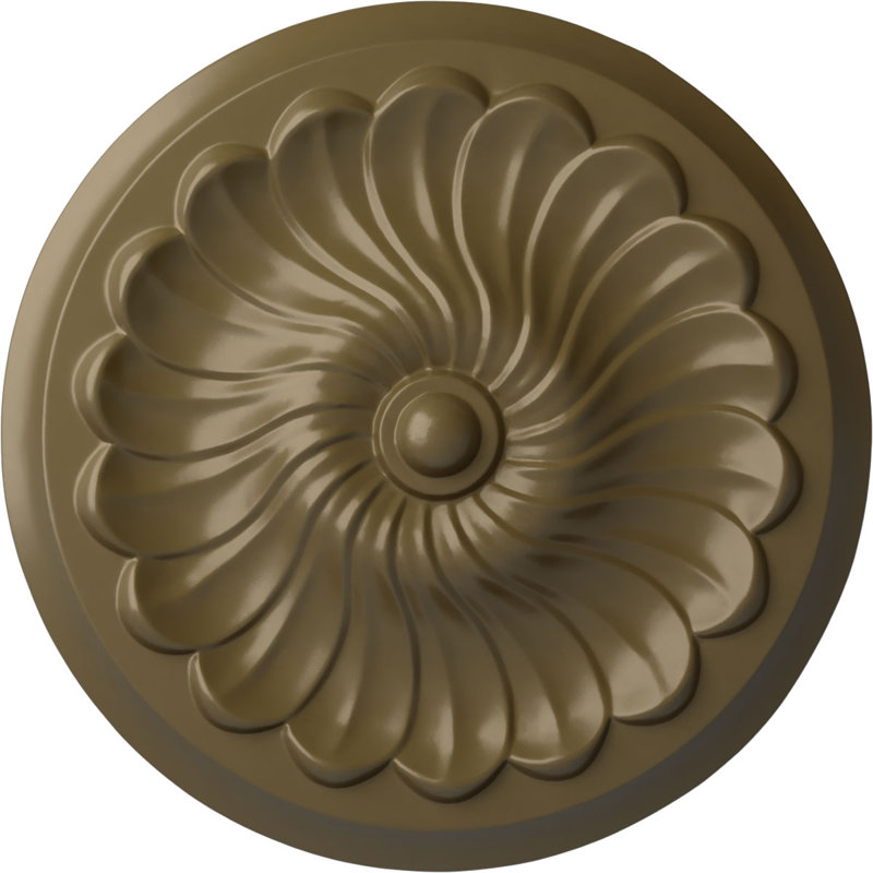 Médaillon de plafond H 12,25 po x l 12,25 po x P 2,25 po, Boue Mississippi